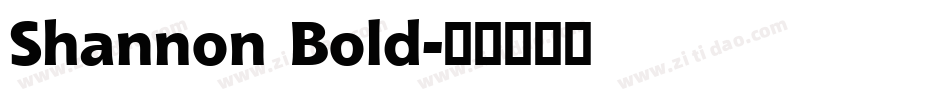 Shannon Bold字体转换